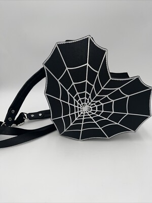 Mad Engine Spiderweb Heart Backpack Purse goth Halloween gothic Punk Witchy Web