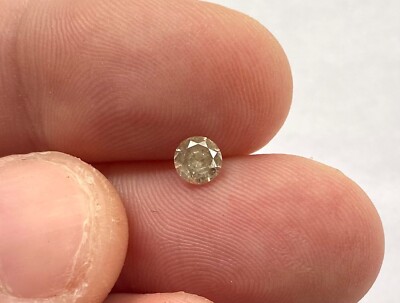 0.46ctw Champagne Round Brilliant Enhanced Natural Loose Genuine Diamond 4.7mm