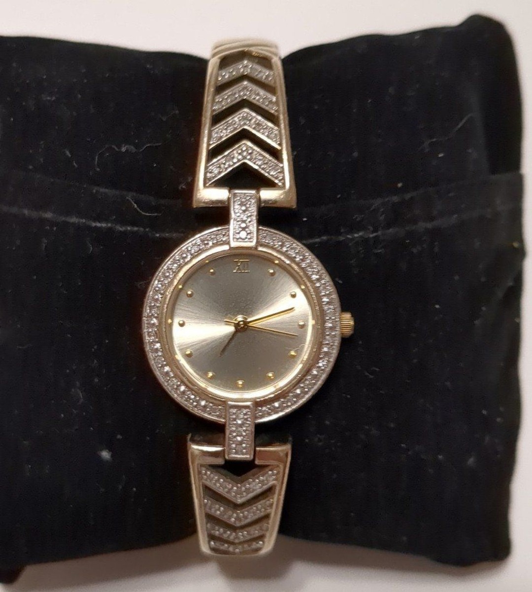 Vintage Danbury Mint Watch 14K gold plated silver w 