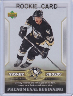 SIDNEY CROSBY ROOKIE CARD 2005 Upper Deck Hockey RC PITTSBURGH PENGUINS!