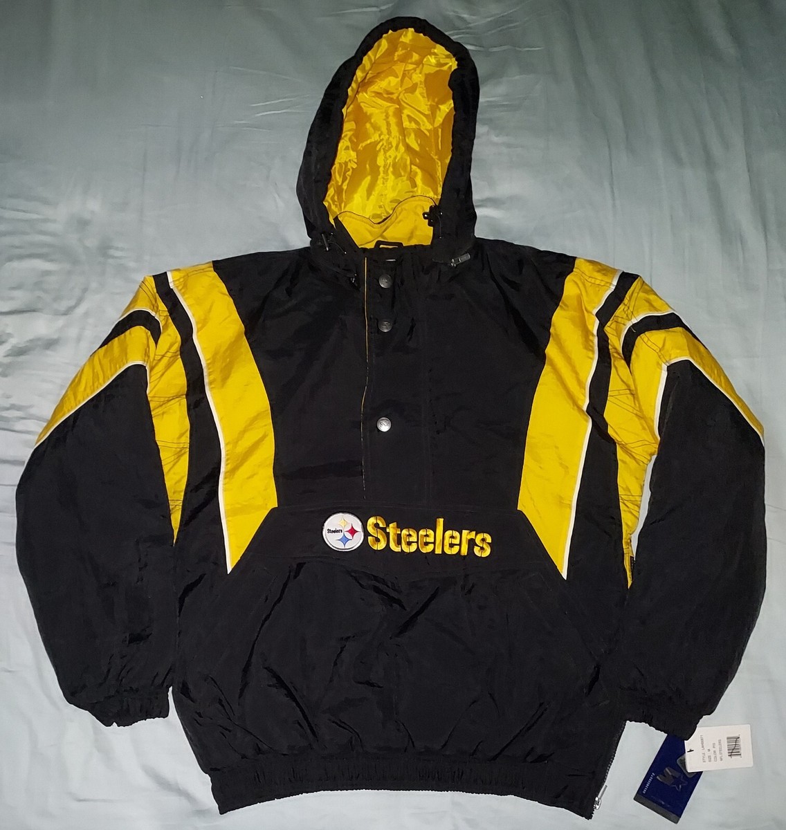 NWT PITTSBURGH STEELERS STARTER PUFFER PULLOVER 1/2 ZIP JACKET