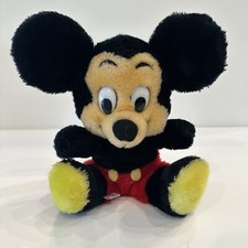 Disney Mickey Mouse Plush 9 Toy Korea-Made Walt Disney World 1980s VINTAGE