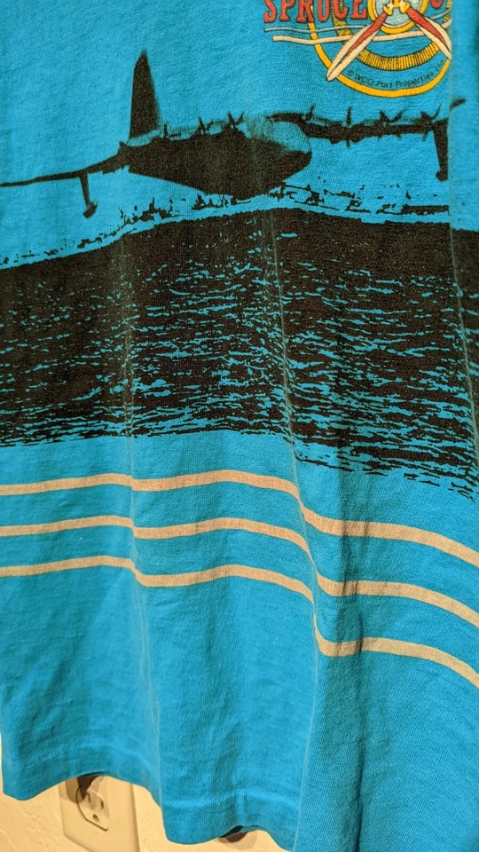 Camisa Avión Ganso Abeto De Colección Talla Mediana De Colección Juvenil 14 por 21.5 Yunque Foto 2 de 4