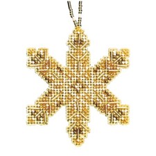 Victorian Snowflake Cross Stitch Ornament Kit Mill Hill 2020 Beaded Holiday