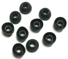 10 Rubber Earbud Tips Plugs Ear Cushions for JVC HAFX1X HAFX5 HAFX55Z Headphones