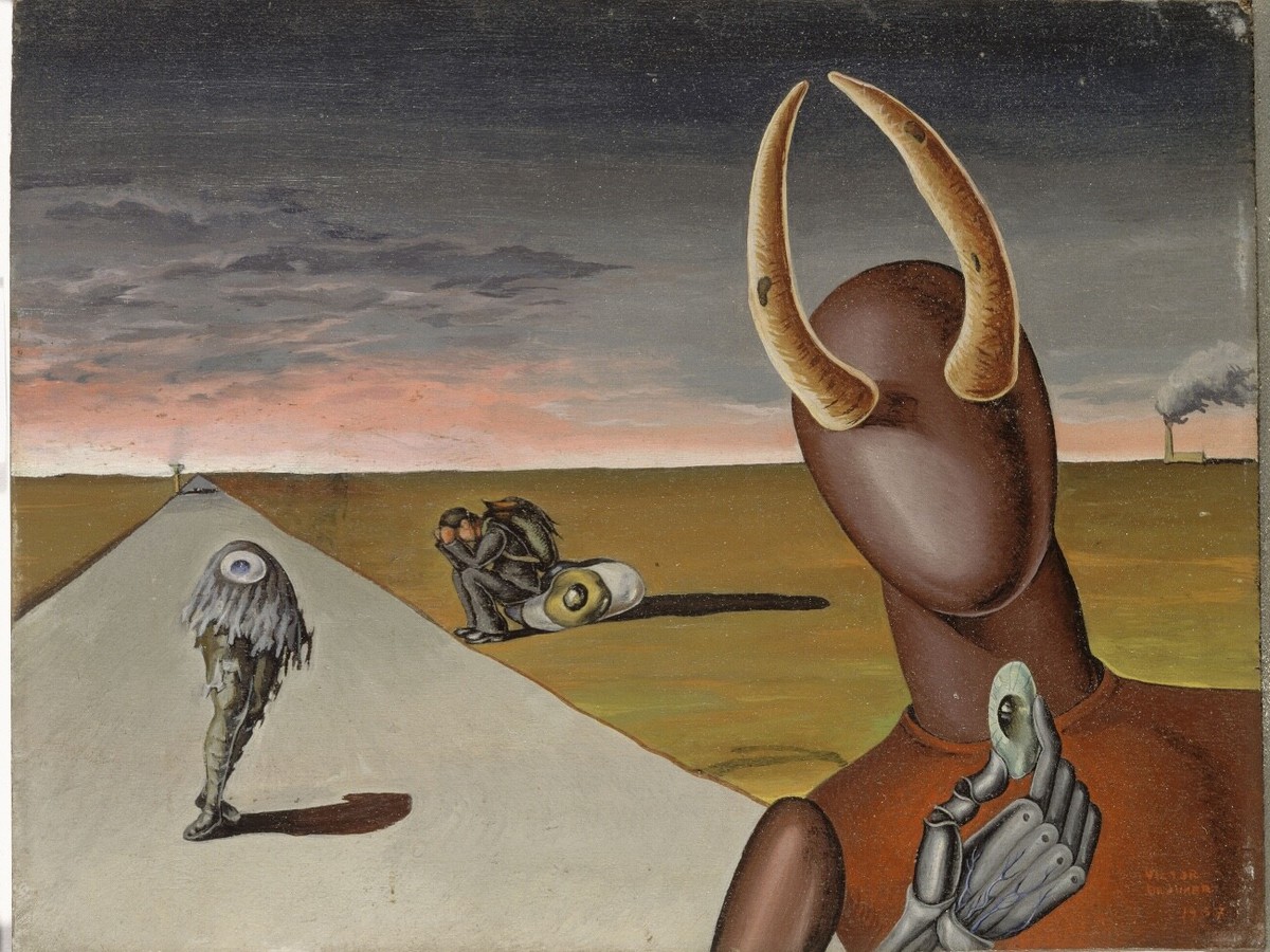 Victor Brauner、SUR LE QUAI、海外版超希少レゾネ Victor Brauner : The Last Voyage : 1937 : Archival Quality Art