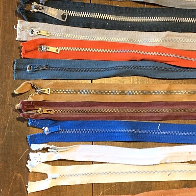 Vintage Metal Zipper Lot Of 76 1940s-70s Talon Serval Prentice