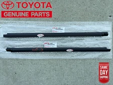 01 - 04 TOYOTA TACOMA EXD 2D FRONT LH+RH DOOR BELT MOLDING WEATHERSTRIP OEM NEW