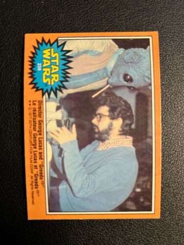 1977 O-Pee-Chee Star Wars Series 3 239 Director George Lucas and "Greedo" - Picture 1 of 2
