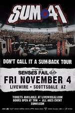 SUM 41 "DON'T CALL IT A SUM-BACK TOUR" 2016 PHOENIX CONCERT POSTER