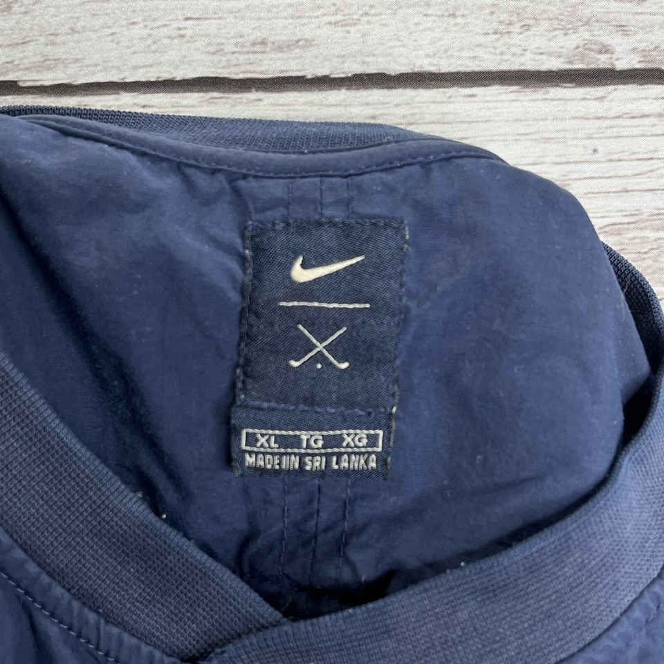 Nike Golf Pullover Windbreaker Jacket Men’s XL Blue Embroidered Logo