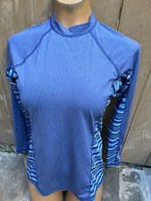 RIP CURL UV Protection Blue Long Sleeve Stretch Rashguard Top - Juniors Sz L