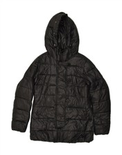 Gas Womens Hooded Padded Coat It 44 Medium Black Fm02