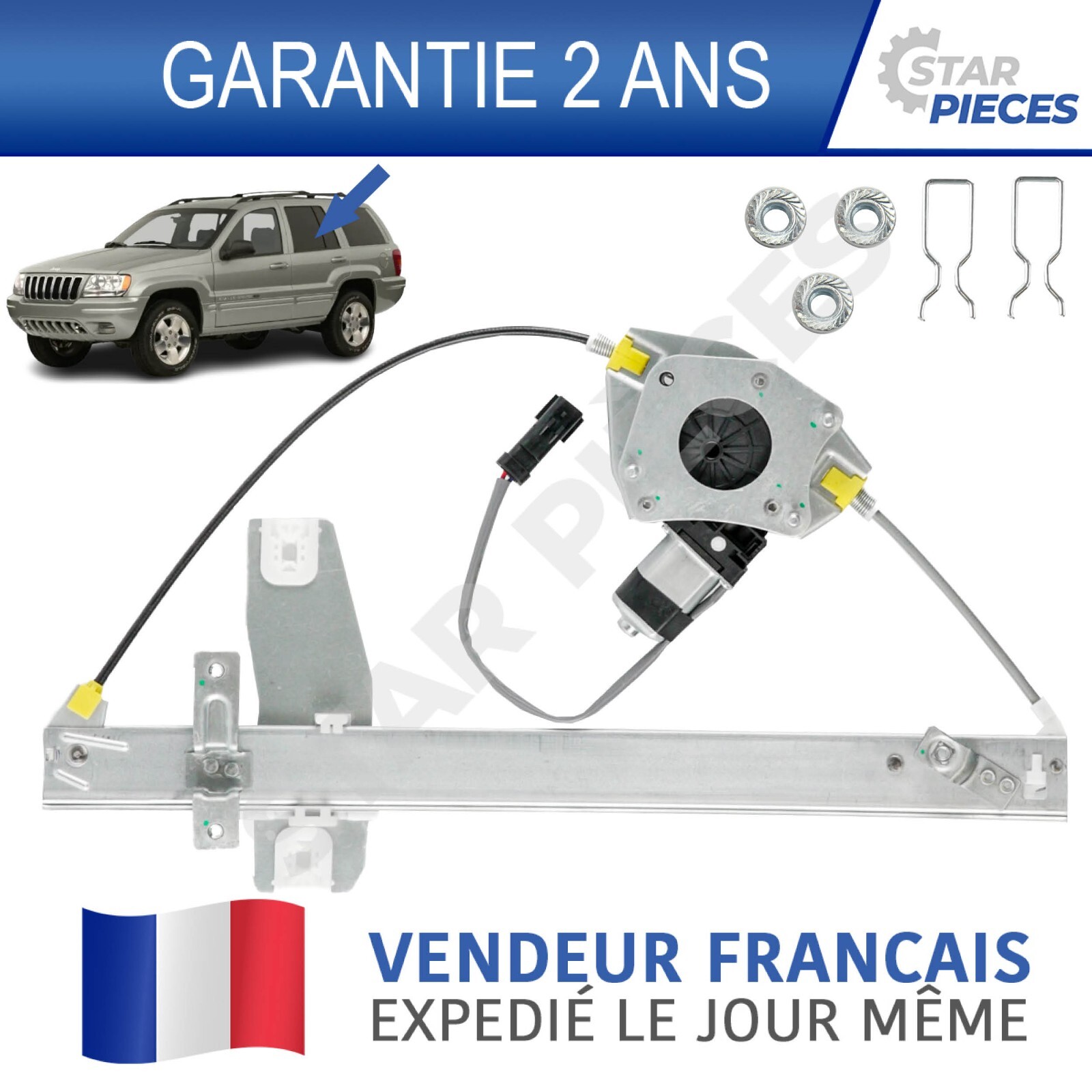 Lève-vitre électrique ARG Grand Cherokee 98-05 moteur non confort 55363285AC