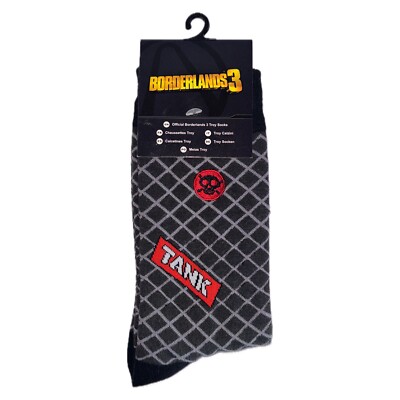 Neu Borderlands 3 Socken Troy 2019 Original Merch Nerd Socks Gaming Schwarz