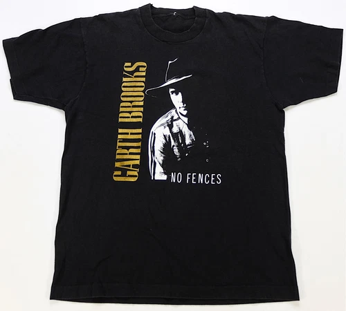Rare VTG Garth Brooks No Fences Tour I Was There T Shirt 90s Country Music Black