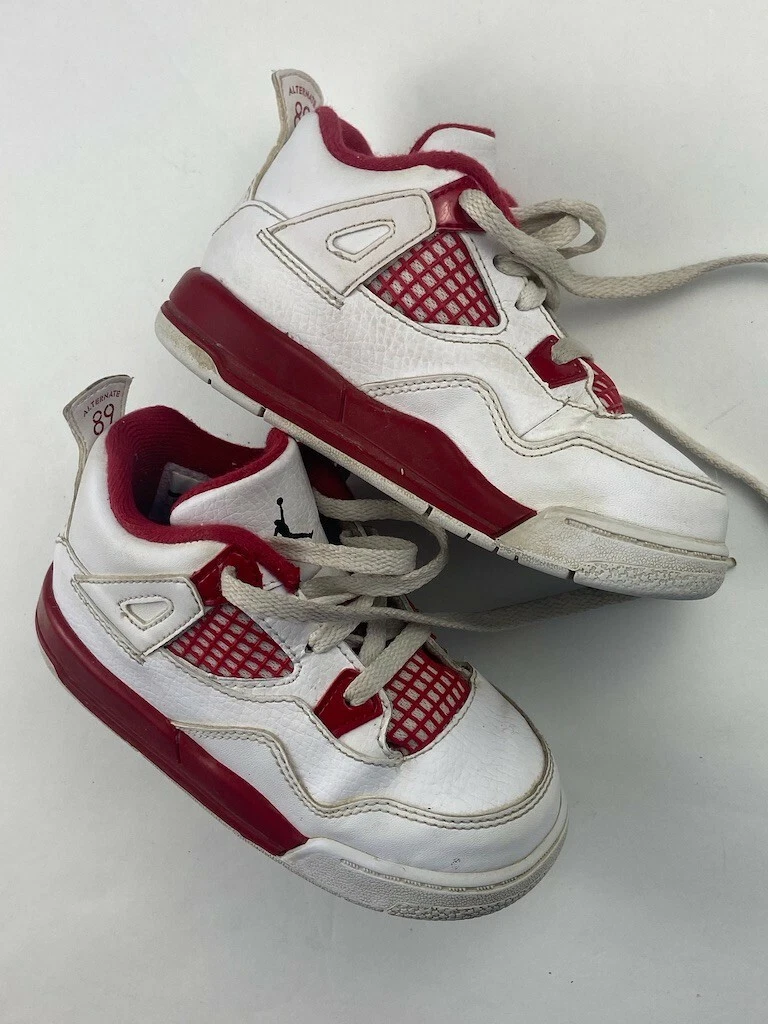 Nike Air Jordan 4 Fire Red Baby Toddler Boy or Girl Size 8C Good