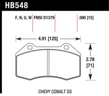Fits Hawk Renault Clio / Cobalt SS HPS Street Front Brake Pads