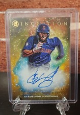 George Valera - 2022 Bowman Inception Primordial Prospect On Card Auto Gold /50