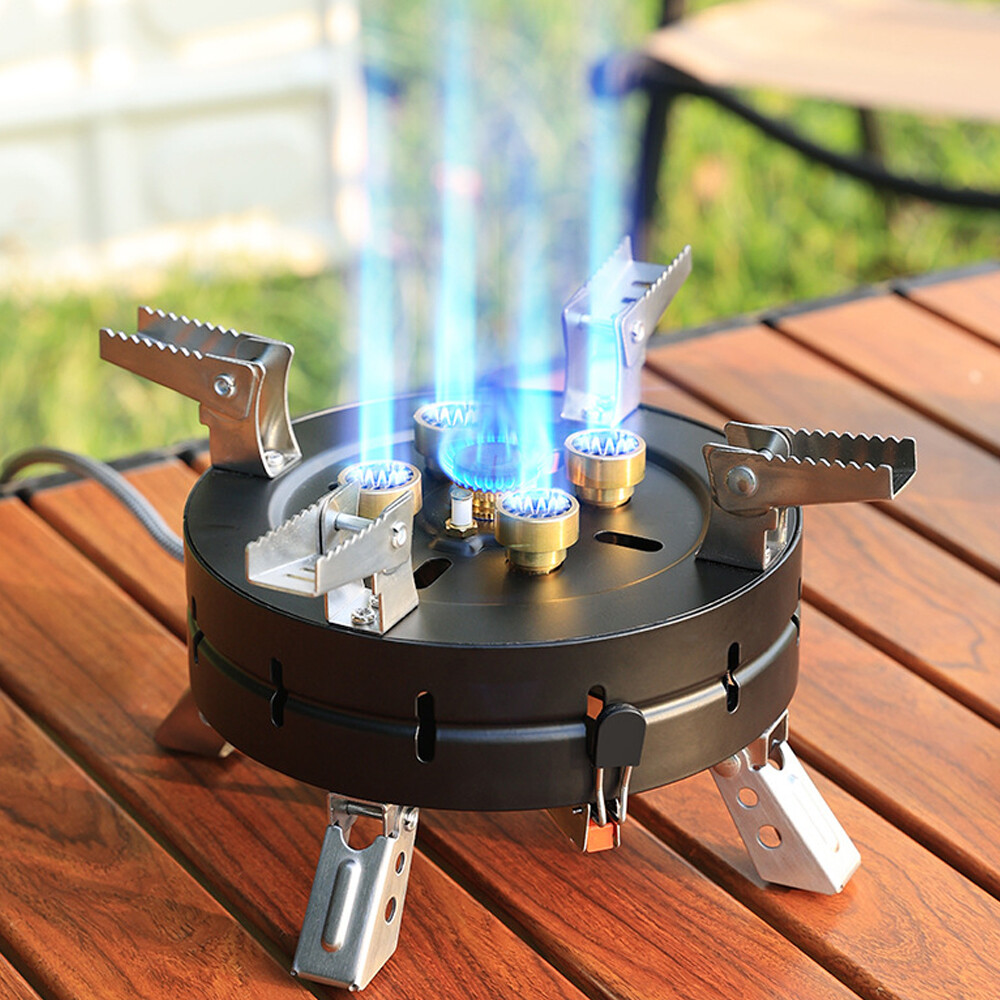 バーベキュー・調理用品 FLAT EARTH EQUIPMENT UFO STOVE Amazon.com: BXKCFYBSQ Gas Stove 2 Burners, 5.2KW High Flame