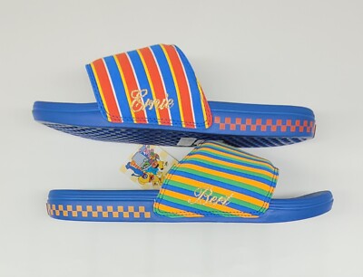 Bert & Ernie Vans Slides RARE VANS X SESAME STREET ERNIE AND BERT SLIDES Blue Men main image 2