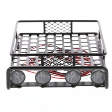 Universal RC Crawler Car Roof Rack With 4 White LED Lights Large Size UK