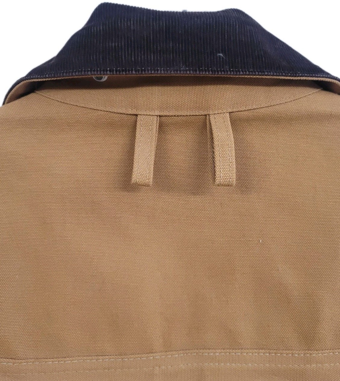 VINTAGE CARHARTT HUNTING JACKET CANVAS GAME POCKET CORDUROY COLLAR CU256 SZ LRG thumbnail 7