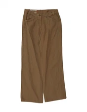 MURPHY & NYE Womens Wide Leg Casual Trousers W29 L32 Beige Linen DU52
