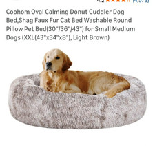 XXL oval dog bed in Red
