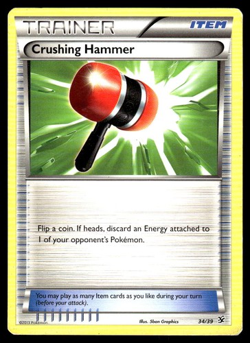 Crushing Hammer 34/39 Kalos Starter Set Pokemon Moderately Played
