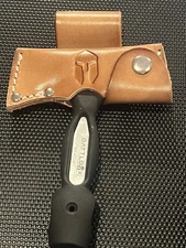 BattlBox Skachet Survival Hatchet Knife Combo Fixed Blade w/ Leather Sheath