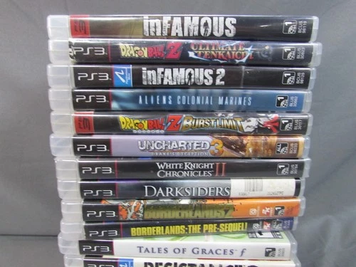 PREOWNED Lot of 17 *PLAYSTATION 3* Games (Infamous, Aliens, Final Fantasy, etc.)