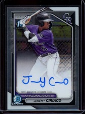 2024 1st Bowman Chrome ~ Jeremy Ciriaco ~ #CPA-JC ~ Auto ~ Colorado Rockies