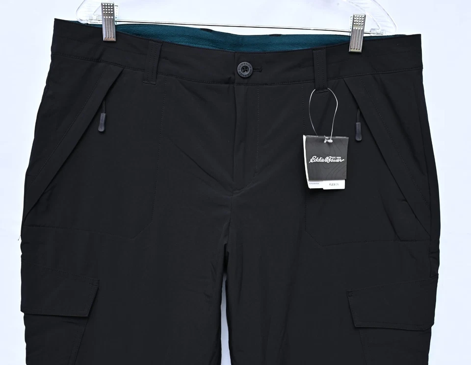 Eddie Bauer Women's Polar Fleece Lined Pants Size 16 NWT 36W x 34L High-Rise 11" - Image 2 of 4