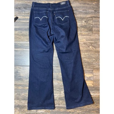 Levi's 512 Bootcut Jeans Perfectly Slimming Dark Wash Denim Size 14 Stretch