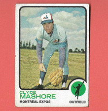 1973 Topps Baseball Clyde Mashore Card, Montreal Expos (VG+) #401