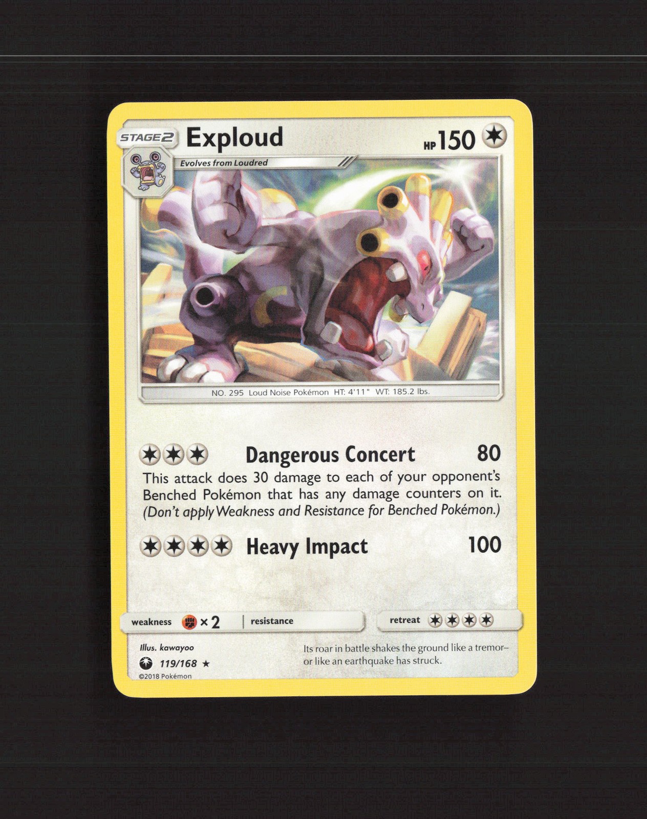 Exploud 119/168 Celestial Storm Rare Pokemon Card NM