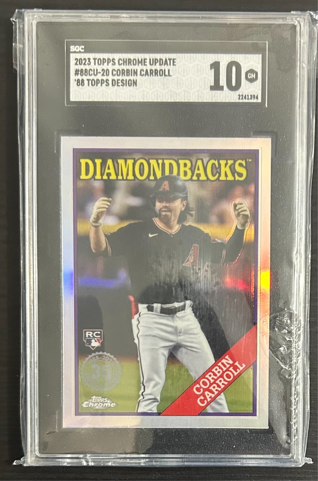 2023 Topps Chrome Update #88CU-20 Corbin Carroll RC Rookie '88 Design SGC 10 GM!