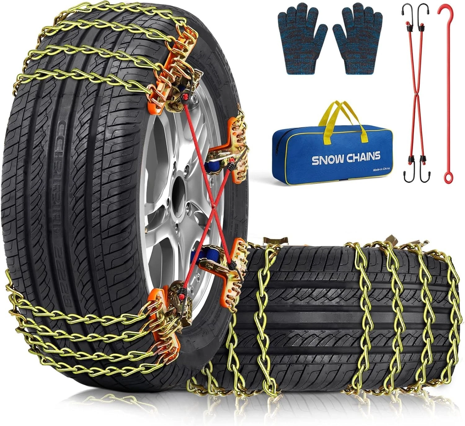 Snow Tire Chains For Car Suv Pickup Trucks, Universal Car Snow Chains 195 - 265