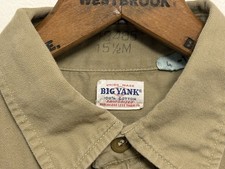 Vintage 50 s 15 1/2 Medium Big Yank Sanforized Cotton Twill Work Shirt Union