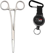 5inch Fishing Pliers Hemostat Straight Forceps Tweezers Clamp Hook Silver