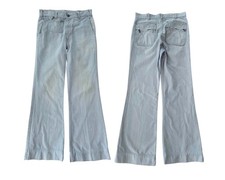 RARE VTG 70s Levi s Flare Bell Bottom Denim Jeans Womens 30 30 White Tab Talon