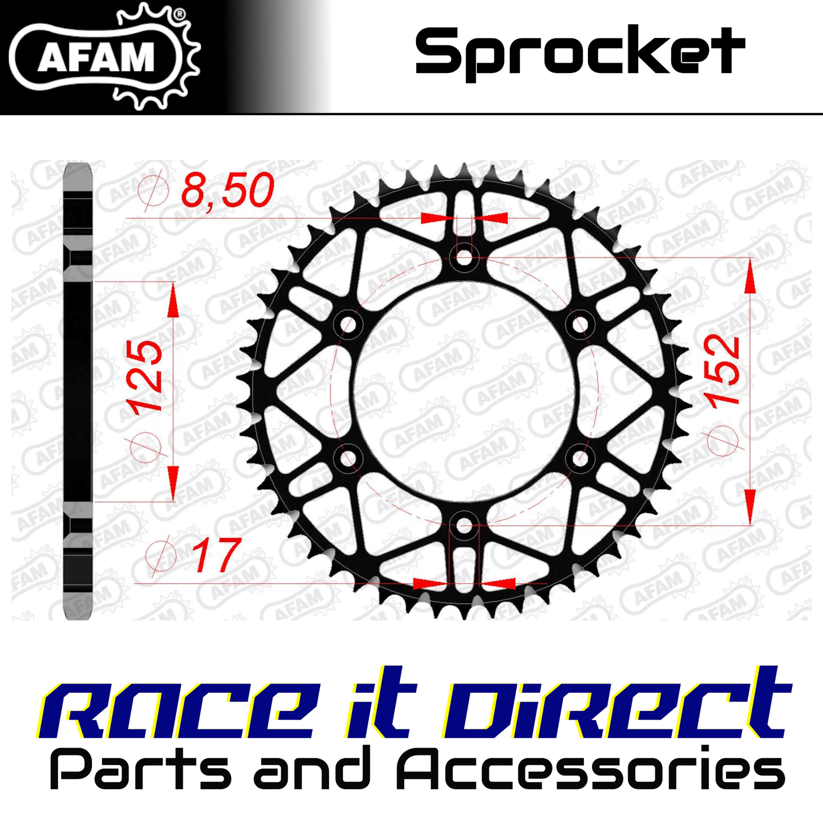 Sprocket for BETA RR 350 4T 2023-2024 Superlight 50T Rear AFAM