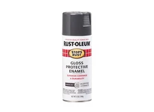 STOPS RUST Protective Enamel Spray Paint, Gloss, Charcoal Gray, 12 oz, Aerosol C