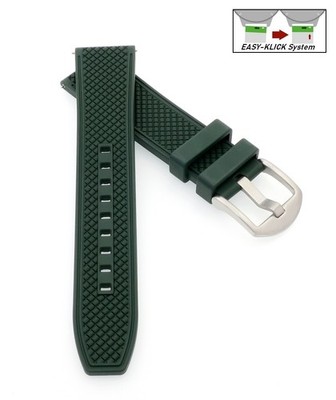 Easy-Klick Premium FKM-Kautschuk Uhrenarmband Modell Ricosta grün 22 mm