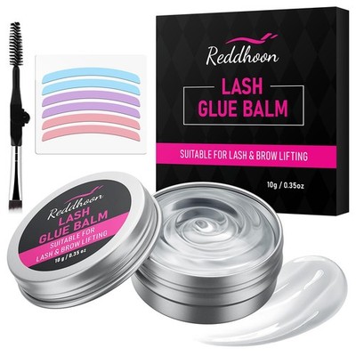 Lash Lift Glue Balm Kit, Eyelash Lift Glue Adhesive & Lash Lift Rods with Bru...