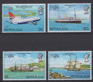 Bermuda 1980. London 1980 Intl. Stamp Exhib. Scott # 393-396. MNH, VF
