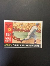 1969 TOPPS 1959 WORLD SERIES # 387 FURILLO BREAKS UP GAME  EX+