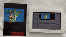 Nintendo Super Mario World Platformer SNES Cartridge, Manual and Tray