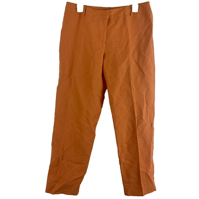 Weekend Max Mara Cropped Cigarette Pants 44 Orange US 10 FitW18